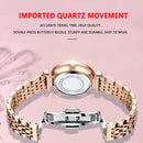 POEDAGAR Top Elegant Women's Watches Stainless Steel Date Week Woman Watch Waterproof Luminous Fashion Ladies Watch Quartz Reloj