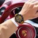 POEDAGAR Luxury Top Men Wristwatch Quartz Original Leather Men's Watches Date Chronograph Waterproof Luminous Man Watch Male+Box