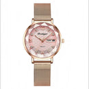 POEDAGAR Top Elegant Women's Watches Stainless Steel Date Week Woman Watch Waterproof Luminous Fashion Ladies Watch Quartz Reloj