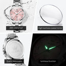 OLEVS 3668 Women Watch Simple Roman Scale Waterproof Luminous Watch Luxury Automatic Date Women Quartz Watch Fashion Item Reloj