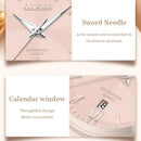 OLEVS 3668 Women Watch Simple Roman Scale Waterproof Luminous Watch Luxury Automatic Date Women Quartz Watch Fashion Item Reloj