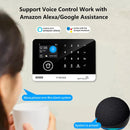 FUERS Alarm System for Home  WIFI GSM Security Alarm Host Ant-theft  with Door Motion Sensor Tuya Smart App control work Alexa