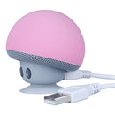Mini Bluetooth Speakers Cute Mushroom Design Portable Wireless Sound Box For PC Suction Cup Phone Holder Walkman for Girls Pink