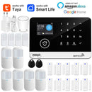 Tuya Smart WiFi GSM Home Security Alarm System - Touch Keyboard RFID APP Control Wireless Anti-Theft with Volume Adjustable